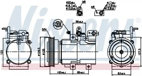 89276 Компресор кондиціонера NISSENS підбір по vin на Brocar