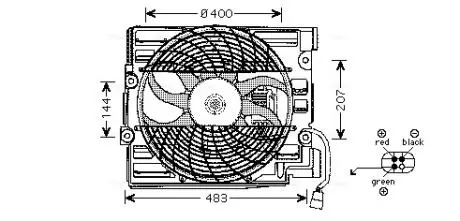 BW7510 Вентилятор (комплект) AVA COOLING підбір по vin на Brocar
