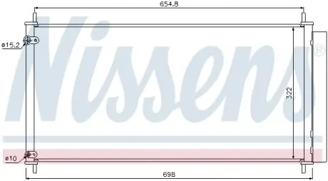 940036 Радиатор кондиционера NISSENS подбор по vin на Brocar