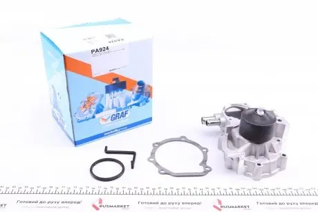 PA924 Помпа води Subaru Impreza/Forester 2.0 Turbo AWD/WRX STi AWD/2.5AWD/XT AWD 97- (R/B) (8 лоп) GRAF підбір по vin на Brocar