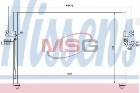 94038 Радіатор кондиціонера NISSENS підбір по vin на Brocar