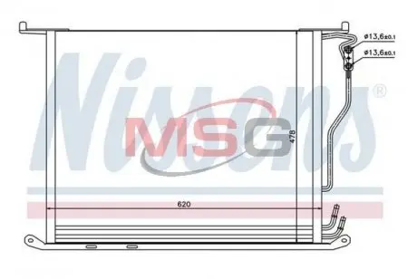 94380 Радіатор кондиціонера NISSENS підбір по vin на Brocar