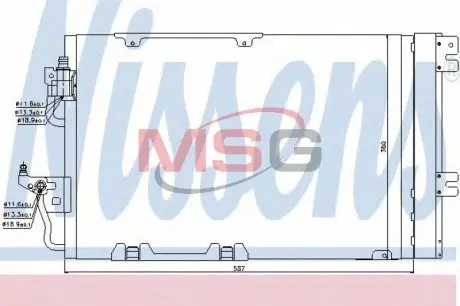 94807 Конденсер кондиціонера NISSENS підбір по vin на Brocar