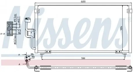 94702 Радіатор кондиціонера NISSENS підбір по vin на Brocar