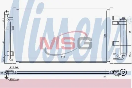 940582 Радиатор кондиционера NISSENS подбор по vin на Brocar