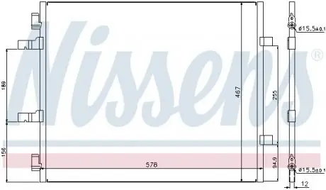 940201 Радиатор кондиционера NISSENS подбор по vin на Brocar