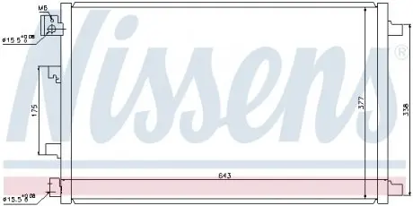 940038 Радіатор кондиціонера NISSENS підбір по vin на Brocar