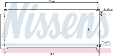 940051 Радиатор кондиционера NISSENS подбор по vin на Brocar