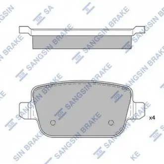 SP2101R Кт. Гальмівні колодки Hi-Q (SANGSIN) підбір по vin на Brocar