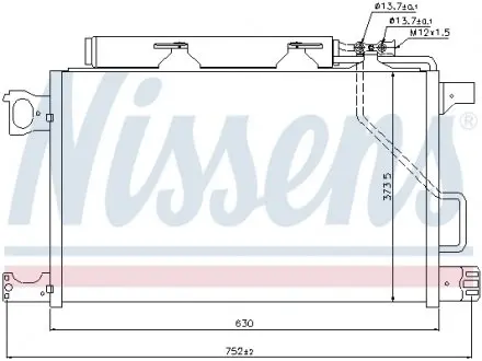 94794 Радиатор кондиционера NISSENS підбір по vin на Brocar