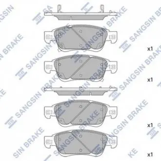 SP1478 Кт. Тормозные колодки Hi-Q (SANGSIN) підбір по vin на Brocar
