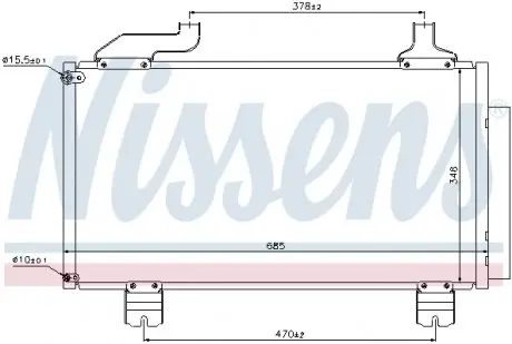 940114 Радіатор кондиціонера NISSENS підбір по vin на Brocar