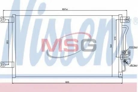 94790 Конденсер кондиціонера NISSENS підбір по vin на Brocar