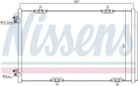 940333 Конденсер кондиціонера NISSENS підбір по vin на Brocar