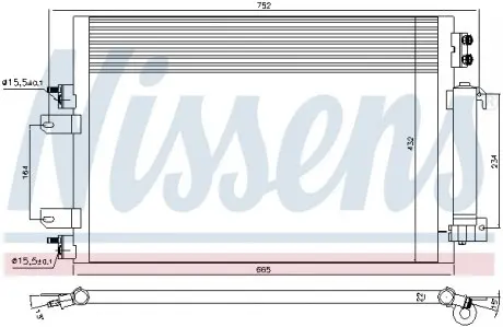 940570 Радиатор кондиционера NISSENS подбор по vin на Brocar