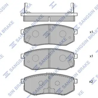 SP1054R Кт. Тормозные колодки Hi-Q (SANGSIN) підбір по vin на Brocar