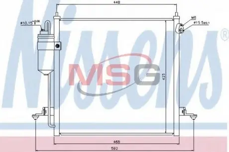 940068 Радіатор кондиціонера NISSENS підбір по vin на Brocar