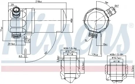 95263 Осушувач кондиціонера NISSENS підбір по vin на Brocar