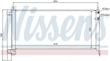 940175 Конденсер кондиціонера NISSENS підбір по vin на Brocar