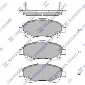 SP1576 Кт. Тормозные колодки Hi-Q (SANGSIN) подбор по vin на Brocar