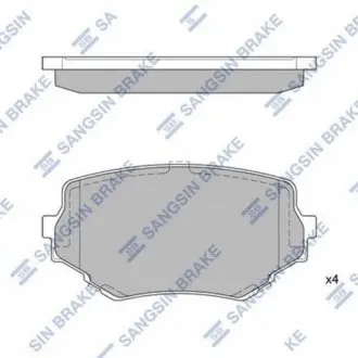 SP1535 Кт. Тормозные колодки Hi-Q (SANGSIN) подбор по vin на Brocar