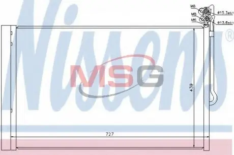 940157 Радіатор кондиціонера NISSENS підбір по vin на Brocar
