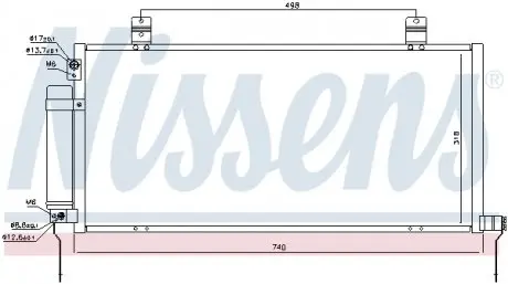 940164 Конденсер кондиціонера NISSENS підбір по vin на Brocar