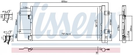 941073 Радиатор кондиционера NISSENS підбір по vin на Brocar