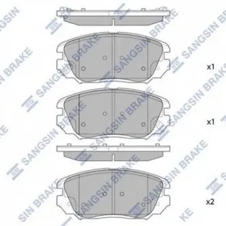 SP1402 Кт. Тормозные колодки Hi-Q (SANGSIN) подбор по vin на Brocar