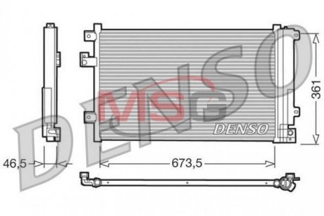 DCN09084 Конденсер кондиціонера DENSO підбір по vin на Brocar