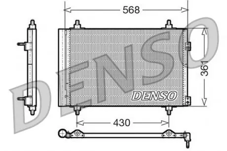 DCN07008 Радіатор кондиціонера DENSO підбір по vin на Brocar