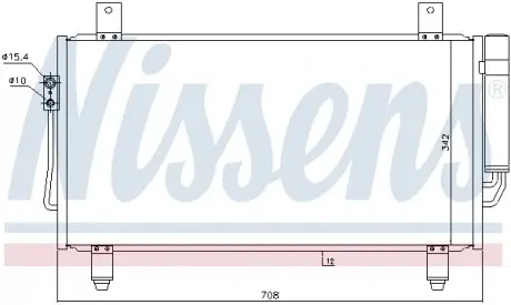 940435 Радіатор кондиціонера NISSENS підбір по vin на Brocar