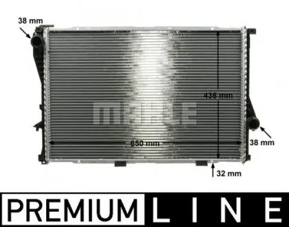CR295000P Радіатор 438 mm BMW 5 (E39) / 7 (E38) MAHLE / KNECHT підбір по vin на Brocar