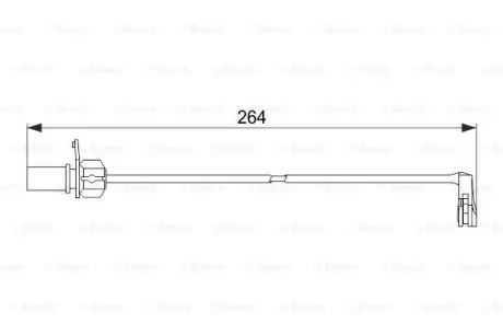 1987474517 Датчик зносу гальмівних колодок (передніх) Audi A6/A7/A8 09- (L=264mm) BOSCH підбір по vin на Brocar