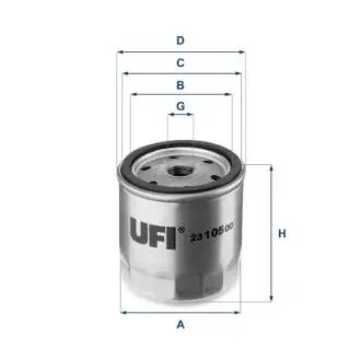 2310500 Масляний фільтр UFI UFI підбір по vin на Brocar