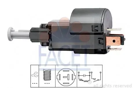71156 Датчик стоп-сигналу Opel Astra G / Zafira A 1.2-2.2 98-09 FACET підбір по vin на Brocar