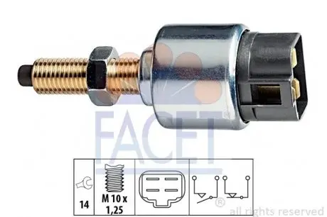 71044 Включатель сигнала стоп FACET подбор по vin на Brocar