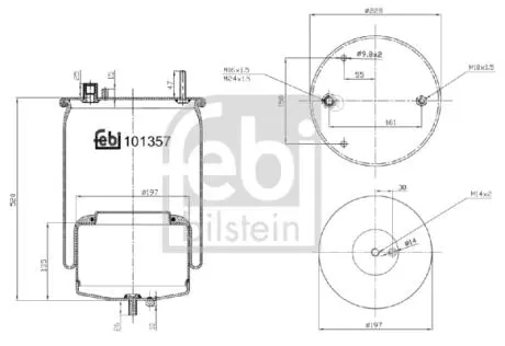 101357 Подушка амортизуюча FEBI BILSTEIN подбор по vin на Brocar