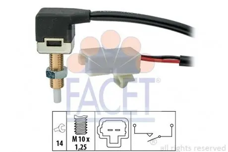 71289 Датчик стоп-сигнала Accent 10-/i30 08-12/Santa Fe 01-/Sorento 09-/Sportage 04-/Ceed 09- FACET подбор по vin на Brocar