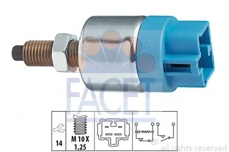 71090 Вмикач сигналу стоп FACET підбір по vin на Brocar