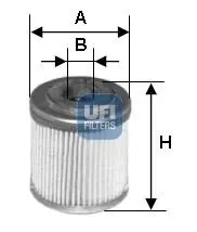 2555300 Масляный фильтр UFI UFI підбір по vin на Brocar