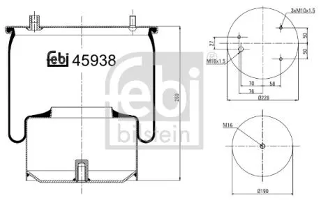 45938 Подушка амортизуюча FEBI BILSTEIN подбор по vin на Brocar