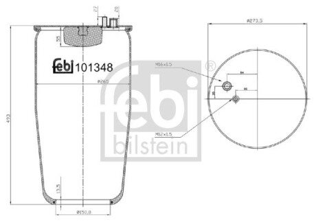 101348 Подушка амортизуюча FEBI BILSTEIN підбір по vin на Brocar