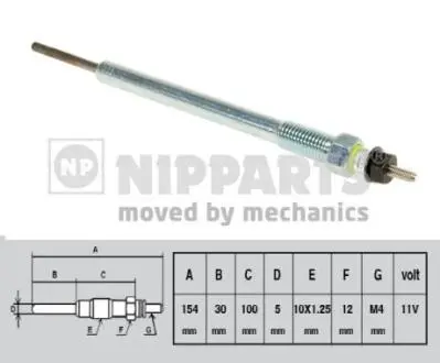 J5710302 Свеча накаливания NIPPARTS подбор по vin на Brocar
