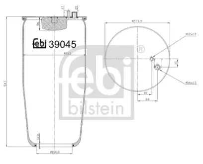 39045 Пневморесора підвіски FEBI BILSTEIN підбір по vin на Brocar