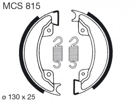 MCS815 Комплект тормозных колодок MCS815 TRW TRW подбор по vin на Brocar