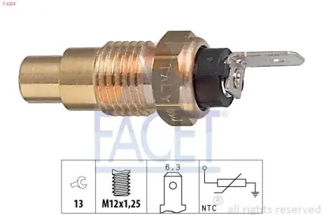 73223 Датчик температуры FACET підбір по vin на Brocar