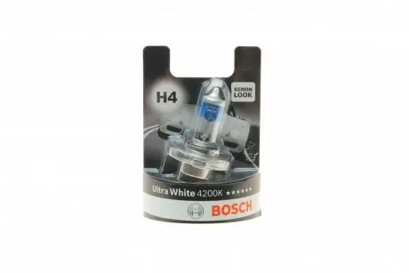 1987301089 Автолампа H4 12V 60/55W P43t Ultra White 4200K (BL) (замінено на 1 987 301 152) BOSCH підбір по vin на Brocar