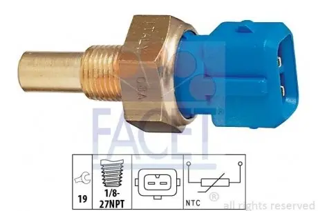 73156 Датчик температуры Fiesta 1.3i 95-02/ Transit 2.5 TD/D 88-00 FACET подбор по vin на Brocar