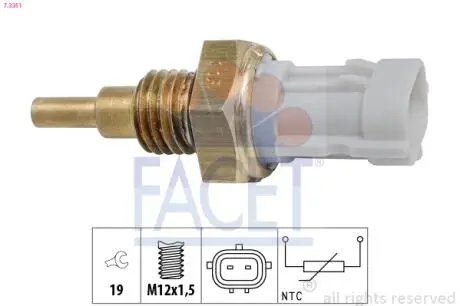 73351 Датчик температури FACET підбір по vin на Brocar